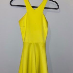 Short Yellow Halter Dress